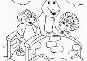 Dinosaur Egg Coloring Page Barney and Friends On A Bridge Coloring Page – Barney