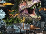 Dinosaur Murals Bedroom 3d Wallpaper Animal Dinosaur Broken Wall Mural Restaurant Cafe