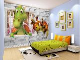 Dinosaur Train Wall Mural Beibehang Custom Wallpaper Kids Room Backdrop Wall 3d Dinosaur