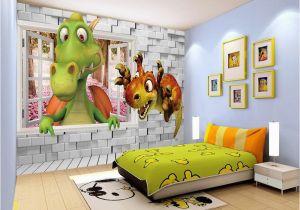 Dinosaur Train Wall Mural Beibehang Custom Wallpaper Kids Room Backdrop Wall 3d Dinosaur