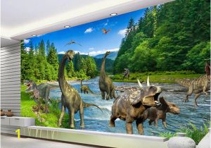 Dinosaur Wall Mural Uk 3d Fantasy Mural Wallpaper Jurassic Dinosaur Era Mural for Kids Living Room sofa Bedroom Tv Backdrop Wall Mural Wall Paper Canada 2019 From