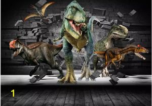 Dinosaur Wall Mural Uk 3d Wallpaper Custom Mural Dinosaur Breaking Wall Jailbreak Tv Background Wall Home Decor Living Room Wallpaper for Walls 3 D Uk 2019 From