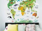 Dinosaur Wall Murals Large 3 Cool World Map Decals to Kids Excited About Geography