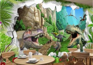 Dinosaurs Murals Walls Custom Mural Wallpaper 3d Cartoon Dinosaur Living Room Tv Background