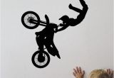 Dirt Bike Wall Murals Tribal Bike Motorcycle Vinyl Removable Wall Stickers Sports Decor