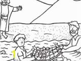 Disciples Fishing Coloring Page Disciples Catching Fish Coloring Page