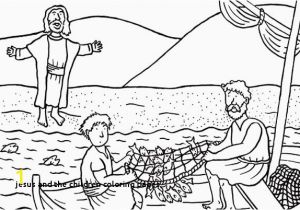 Disciples Fishing Coloring Page Jesus and the Children Coloring Pages Fish Coloring Pages for Kids