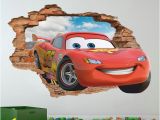 Disney Cars 2 Wall Murals Disney Cars 3d Wall Decal Lightning Mcqueen Wall Sticker