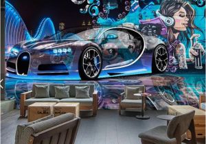 Disney Cars Murals Custom Mural Wallpaper Street Graffiti Sports Car Creative 3d