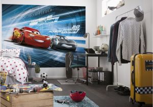 Disney Cars Race Track Mini Wall Mural Cars 3 Disney Photo Wallpaper In 2019 Boys Room