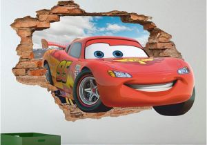 Disney Cars Wall Mural Disney Cars 3d Wall Decal Lightning Mcqueen Wall Sticker