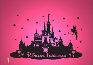 Disney Castle Wall Murals Disney Princess Castle Personalised Wall by thestickerstop