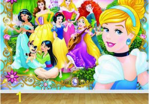 Disney Character Wall Murals Disney Princess Backdrop Wall Art Mural Wall Paper Self Adhesive Vinyl V2