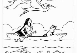 Disney Color and Play Coloring Pages Pocahontas Up Boat with Meeko Coloring Pages
