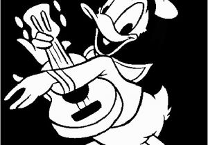 Disney Coloring Pages Donald Duck Donald Duck Playing Guitar Dengan Gambar