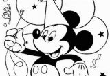 Disney Coloring Pages Happy Birthday Mickey Mouse Disney Happy Birthday Coloring Pages Birthday