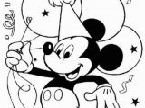 Disney Coloring Pages Happy Birthday Mickey Mouse Disney Happy Birthday Coloring Pages Birthday