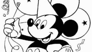 Disney Coloring Pages Happy Birthday Mickey Mouse Disney Happy Birthday Coloring Pages Birthday