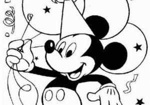 Disney Coloring Pages Happy Birthday Mickey Mouse Disney Happy Birthday Coloring Pages Birthday