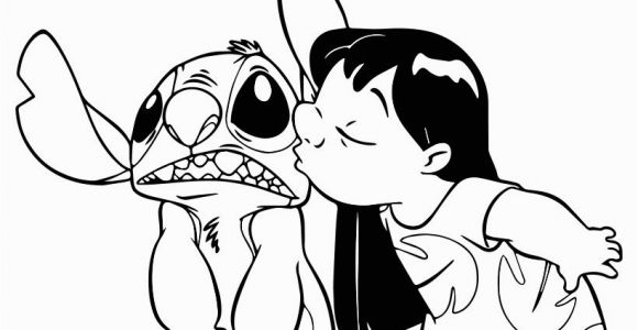 Disney Coloring Pages Lilo and Stitch Lilo and Stitch Kiss Coloring Pages Hellokids