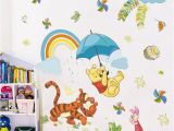 Disney Fairy Wall Mural Cartoon Winnie Pooh Animals Wall Decals Kids Rooms Nursery Home Decor 40 60cm Disney Wall Stickers Pvc Mural Art Diy Wallpaper