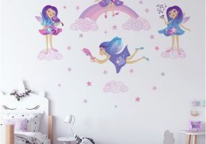 Disney Fairy Wall Mural Fairies Repositionable Fabric Wall Decal for Nursery or