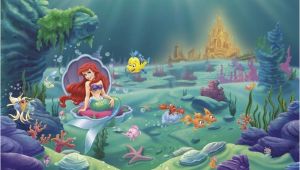 Disney Little Mermaid Wall Mural Walt Disney Kids Ii Littlest Mermaid 10 5 L X 72" W Wall