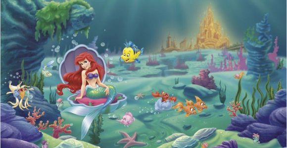 Disney Little Mermaid Wall Mural Walt Disney Kids Ii Littlest Mermaid 10 5 L X 72" W Wall