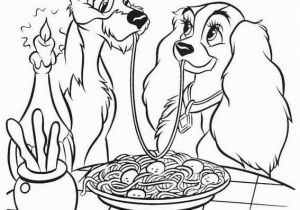 Disney Movie Coloring Pages Lady and the Tramp Spaghetti Coloring Pages for Kids