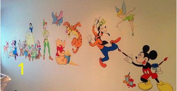Disney Painted Wall Murals Disney Mickey Mouse Clubhouse and Winnie the Pooh Wall