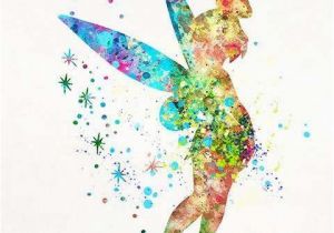 Disney Painted Wall Murals Tinker Bell Art Peter Pan Watercolor Tinkerbell Art