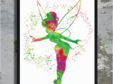 Disney Peter Pan Wall Murals Tinkerbell Watercolor Archival Art Print Poster Home Decor