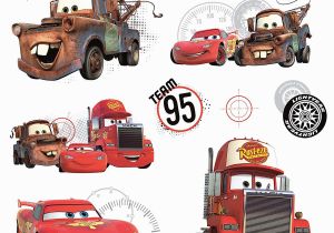 Disney Pixar Cars Wall Mural Roommates Rmk2614slv Disney Pixar Cars Team 95 Peel & Stick Wall
