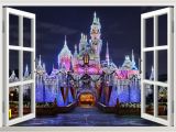 Disney Princess Castle Wall Mural 3d Ancient Princess Castle Window View Decal Wall Sticker Home Decor