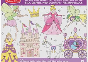 Disney Princess Giant Coloring Pages Melissa & Doug Jumbo 50 Page Kids Coloring Pad Activity Book Princess and Fairy