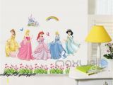 Disney Princess Mural Stickers 5 Disney Princess Castle Rainbow Wall Decal Removable Sticker Kids