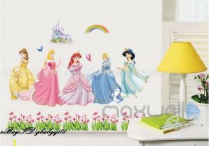 Disney Princess Mural Stickers 5 Disney Princess Castle Rainbow Wall Decal Removable Sticker Kids