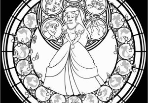 Disney Stained Glass Coloring Pages Stained Glass Ariel Remastered Line Art by Akili