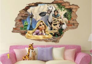 Disney Tangled Wall Mural Tangled 3d Wall Decal Disney Wall Sticker Removable Vinyl Sticker Kids Room Wall Art Children Cartoon Decor 001