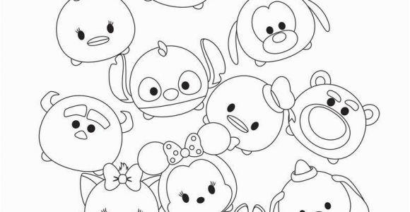 Disney Tsum Tsum Coloring Pages Cute Tsum Tsum Coloring Pages Printable Activity Sheets In