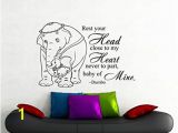 Disney Wall Mural Stencils Dumbo Quote Wall Decal Rest Your Head Close to My Heart Never to