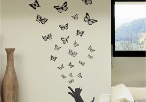 Disney Wall Mural Stencils Gatto E Farfalle Stencil Da Muro Wall Decor