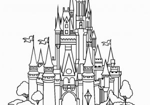 Disney World Castle Coloring Pages Castle Of Disney World Line Drawing with Images