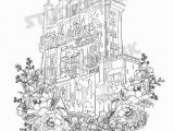 Disney World Rides Coloring Pages tower Of Terror Printable Coloring Sheet