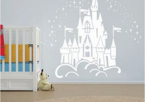 Disney World Wall Mural Floating Disney Fairy Castle Wall Sticker Vinyl Decal Wall