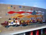 Disneyland Wall Mural Mary Blair tomorrowland Mural orlando Fl Artists