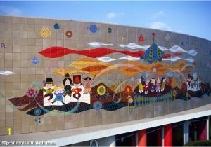 Disneyland Wall Mural Mary Blair tomorrowland Mural orlando Fl Artists