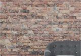 Distressed Brick Wall Mural Black and Red Aged Brick Wall Mural