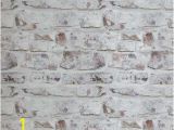 Distressed Brick Wall Mural White Brick Wallpaper Home Decor the Home Depot