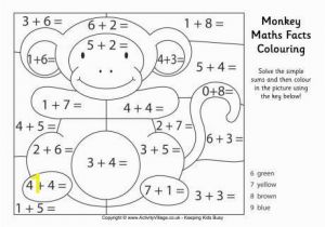 Division Facts Coloring Page Monkey Maths Facts Colouring Page Homeschooling